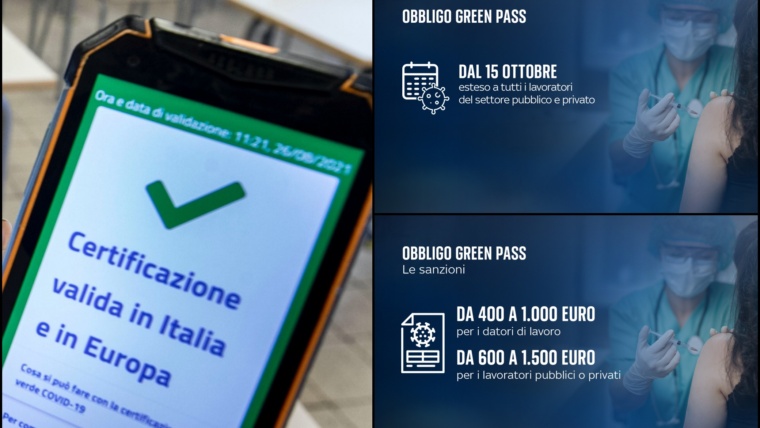 Obbligo di green pass per i lavoratori