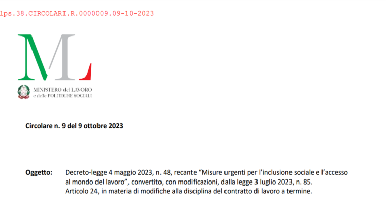 Modifiche alla disciplina del contratto a tempo determinato: le indicazioni del Ministero del Lavoro