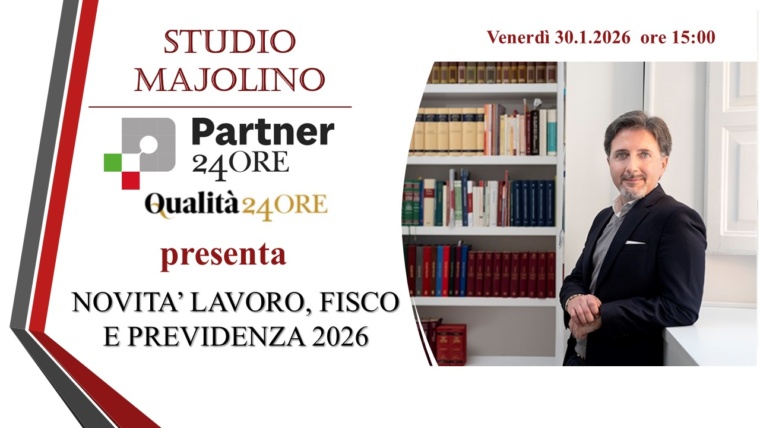 Novità lavoro, fisco e previdenza: webinar del 30.1.2026